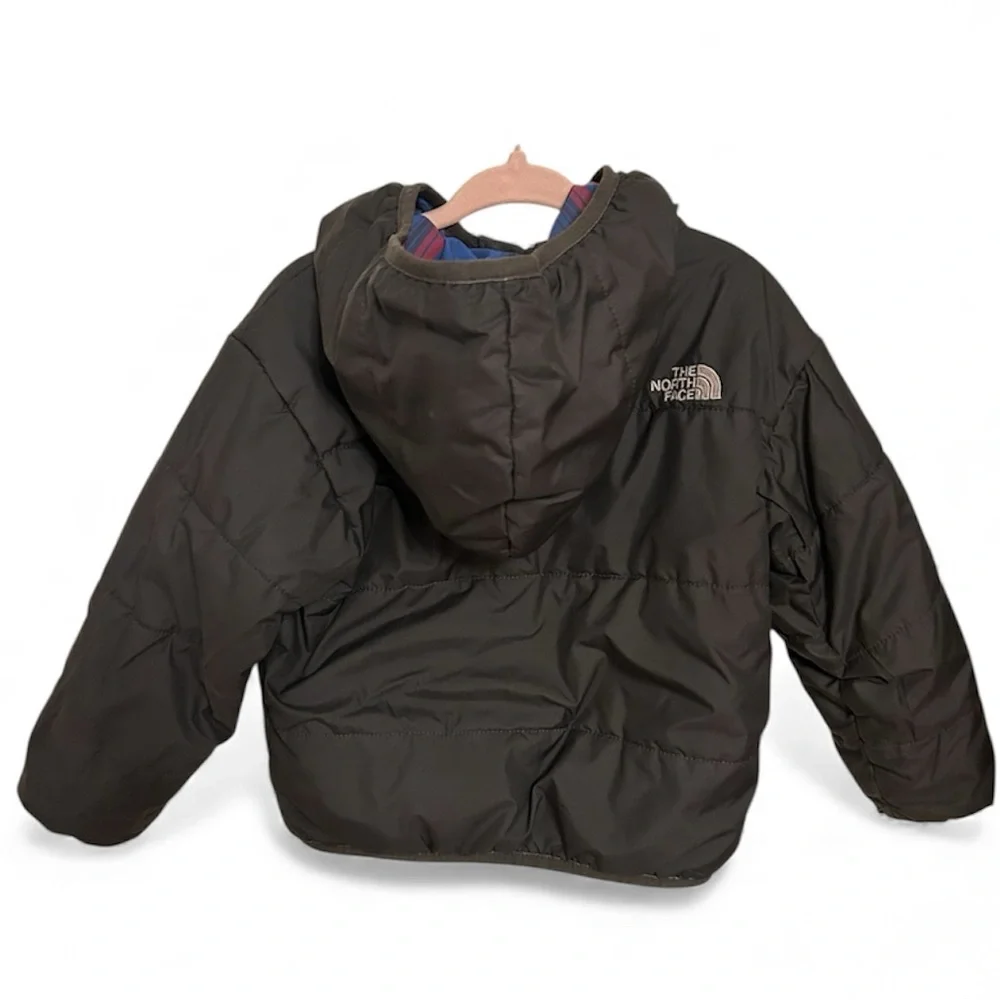 The North Face Blue and Red Checkered Reversible Jacket - Picture 4 of 9